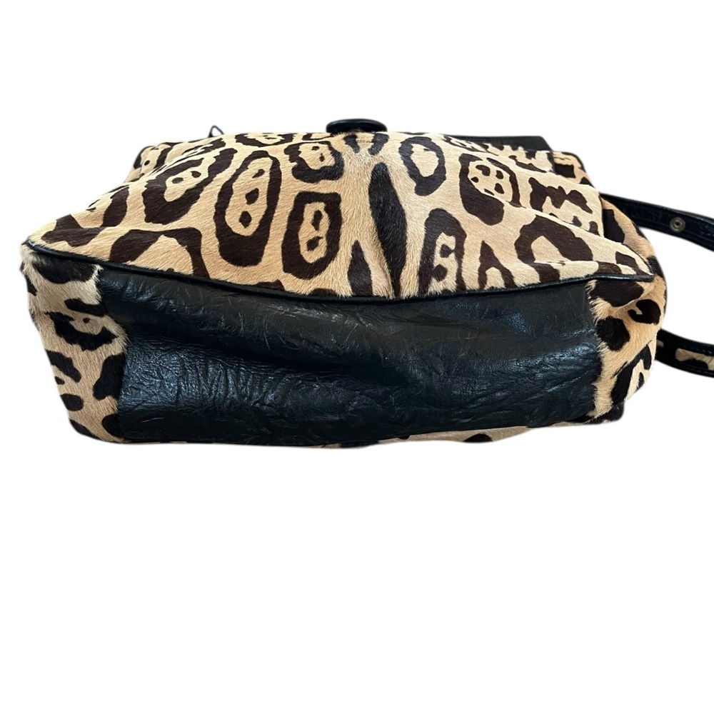 Leopard Print Shoulder Bag with Black Trim - Picture 3 of 13